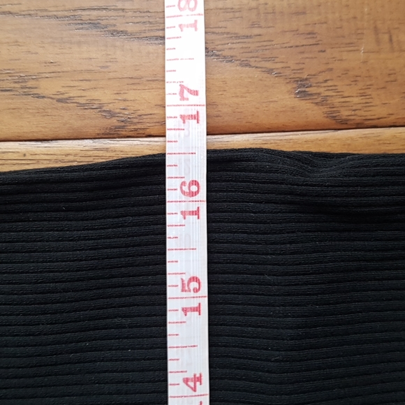 Room Service Black Elastic Waist Ribbed Skirt Size L - Picture 7 of 8